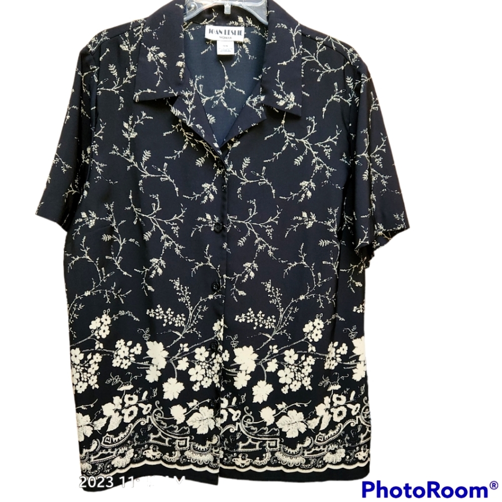 Short Sleeve VNeck Blouse Full Button Front Quality Fabric Heavyweight Rayon